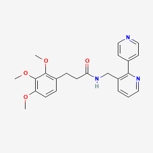 molecular formula C23H25N3O4 B2412478 N-([2,4'-bipyridin]-3-ylmethyl)-3-(2,3,4-trimethoxyphenyl)propanamide CAS No. 2034303-99-4
