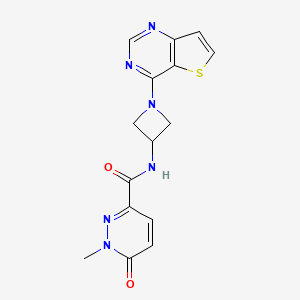 1-Methyl-6-oxo-N-(1-thieno[3,2-d]pyrimidin-4-ylazetidin-3-yl)pyridazine-3-carboxamide