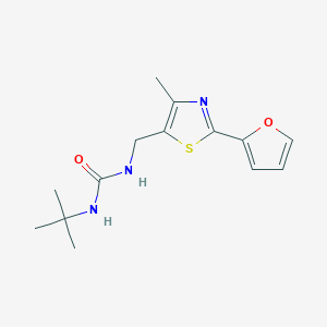 molecular formula C14H19N3O2S B2412486 1-(Tert-butyl)-3-((2-(furan-2-yl)-4-methylthiazol-5-yl)methyl)urea CAS No. 1797587-15-5