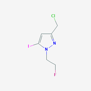 3-(Chloromethyl)-1-(2-fluoroethyl)-5-iodopyrazole