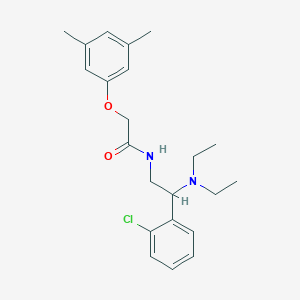 molecular formula C22H29ClN2O2 B241250 N-[2-(2-chlorophenyl)-2-(diethylamino)ethyl]-2-(3,5-dimethylphenoxy)acetamide 
