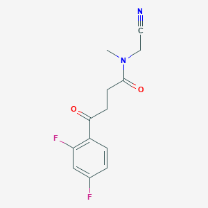 molecular formula C13H12F2N2O2 B2412503 N-(cyanomethyl)-4-(2,4-difluorophenyl)-N-methyl-4-oxobutanamide CAS No. 1311740-74-5