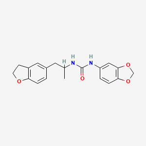 molecular formula C19H20N2O4 B2412504 1-(苯并[d][1,3]二氧杂环-5-基)-3-(1-(2,3-二氢苯并呋喃-5-基)丙-2-基)脲 CAS No. 2034599-33-0