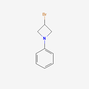 molecular formula C9H10BrN B2412505 3-溴-1-苯基氮杂环丁烷 CAS No. 2460756-93-6