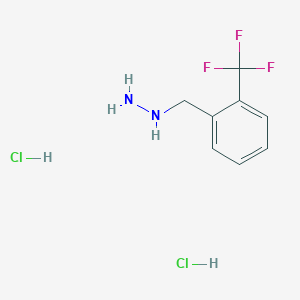 molecular formula C8H11Cl2F3N2 B2412507 1-[2-(Trifluoromethyl)benzyl]hydrazine dihydrochloride CAS No. 1349717-46-9