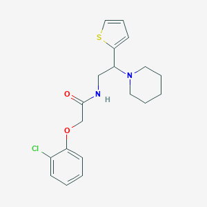molecular formula C19H23ClN2O2S B241251 2-(2-chlorophenoxy)-N-[2-piperidin-1-yl-2-(2-thienyl)ethyl]acetamide 