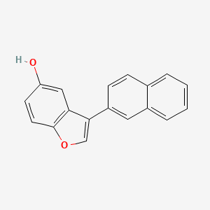 molecular formula C18H12O2 B2412514 3-(萘-2-基)-1-苯并呋喃-5-醇 CAS No. 1573547-49-5