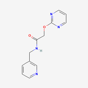 molecular formula C12H12N4O2 B2412515 N-(吡啶-3-基甲基)-2-(嘧啶-2-氧基)乙酰胺 CAS No. 1251662-99-3