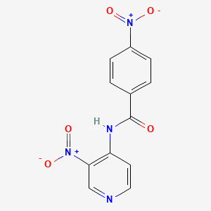 molecular formula C12H8N4O5 B2412532 4-nitro-N-(3-nitropyridin-4-yl)benzamide CAS No. 312592-24-8
