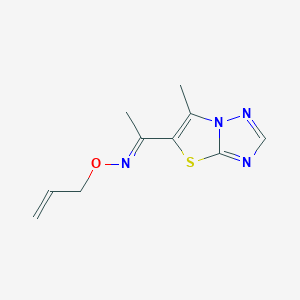 molecular formula C10H12N4OS B2412535 1-(6-甲基[1,3]噻唑并[3,2-b][1,2,4]三唑-5-基)-1-乙酮 O-烯丙基肟 CAS No. 478245-59-9