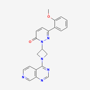 molecular formula C21H18N6O2 B2412538 6-(2-Methoxyphenyl)-2-(1-pyrido[3,4-d]pyrimidin-4-ylazetidin-3-yl)pyridazin-3-one CAS No. 2380187-63-1