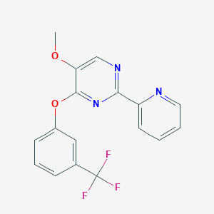 5-Methoxy-2-(2-pyridinyl)-4-pyrimidinyl 3-(trifluoromethyl)phenyl ether