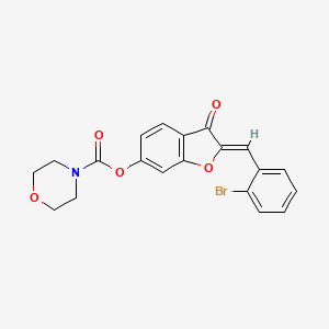 molecular formula C20H16BrNO5 B2412547 (Z)-2-(2-bromobenzylidene)-3-oxo-2,3-dihydrobenzofuran-6-yl morpholine-4-carboxylate CAS No. 622794-48-3