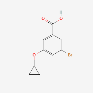 molecular formula C10H9BrO3 B2412552 3-Bromo-5-cyclopropoxybenzoic acid CAS No. 1243446-96-9