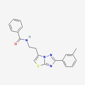 N-(2-(2-(m-tolyl)thiazolo[3,2-b][1,2,4]triazol-6-yl)ethyl)benzamide