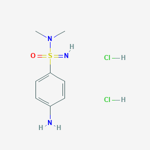 molecular formula C8H15Cl2N3OS B2412557 4-(Dimethylaminosulfonimidoyl)aniline;dihydrochloride CAS No. 2172018-82-3