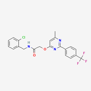 molecular formula C21H17ClF3N3O2 B2412568 6-[4-(2,6-二氟苯甲酰)哌嗪-1-基]-1,3-二异丙基嘧啶-2,4(1H,3H)-二酮 CAS No. 1251699-50-9