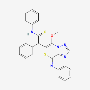 2-(5-ethoxy-8-phenylimino-[1,2,4]triazolo[5,1-c][1,4]thiazin-6-yl)-N,2-diphenylethanethioamide