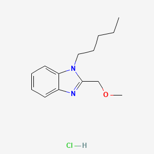 molecular formula C14H21ClN2O B2412577 2-(methoxymethyl)-1-pentyl-1H-benzo[d]imidazole hydrochloride CAS No. 1215382-28-7