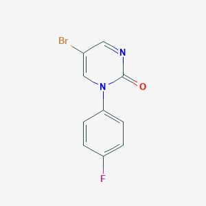 molecular formula C10H6BrFN2O B2412580 5-溴-1-(4-氟苯基)嘧啶-2(1H)-酮 CAS No. 2090600-30-7