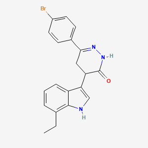 molecular formula C20H18BrN3O B2412585 3-(4-bromophenyl)-5-(7-ethyl-1H-indol-3-yl)-4,5-dihydro-1H-pyridazin-6-one CAS No. 1023821-21-7