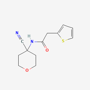 molecular formula C12H14N2O2S B2412589 N-(4-氰基氧杂环-4-基)-2-噻吩-2-基乙酰胺 CAS No. 1368899-76-6