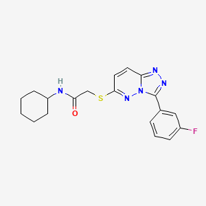 N-cyclohexyl-2-((3-(3-fluorophenyl)-[1,2,4]triazolo[4,3-b]pyridazin-6-yl)thio)acetamide