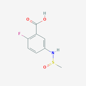 2-Fluoro-5-(methanesulfinylamino)benzoic acid