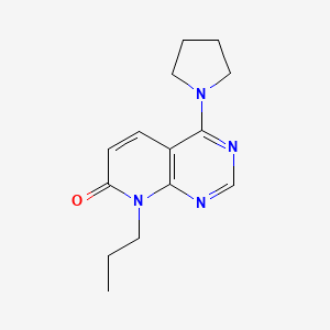 molecular formula C14H18N4O B2412607 8-propyl-4-(pyrrolidin-1-yl)pyrido[2,3-d]pyrimidin-7(8H)-one CAS No. 2034525-93-2