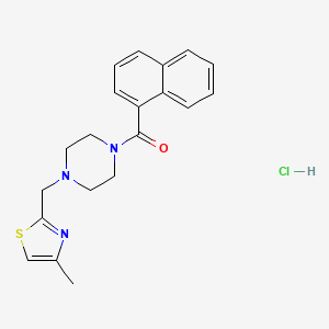 (4-((4-Methylthiazol-2-yl)methyl)piperazin-1-yl)(naphthalen-1-yl)methanone hydrochloride