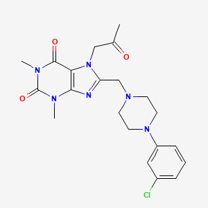 8-((4-(3-chlorophenyl)piperazin-1-yl)methyl)-1,3-dimethyl-7-(2-oxopropyl)-1H-purine-2,6(3H,7H)-dione