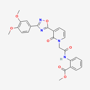 methyl 2-({[3-[3-(3,4-dimethoxyphenyl)-1,2,4-oxadiazol-5-yl]-2-oxopyridin-1(2H)-yl]acetyl}amino)benzoate