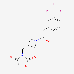 3-((1-(2-(3-(Trifluoromethyl)phenyl)acetyl)azetidin-3-yl)methyl)oxazolidine-2,4-dione