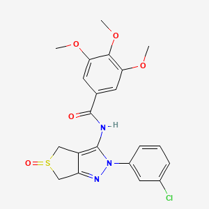 N-(2-(3-chlorophenyl)-5-oxido-4,6-dihydro-2H-thieno[3,4-c]pyrazol-3-yl)-3,4,5-trimethoxybenzamide