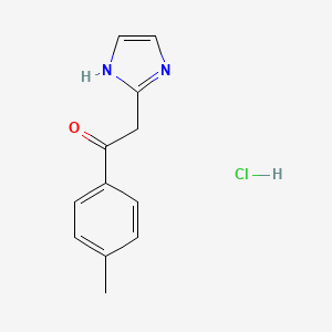 molecular formula C12H13ClN2O B2412643 2-(1H-咪唑-2-基)-1-(4-甲基苯基)乙酮盐酸盐 CAS No. 52855-77-3