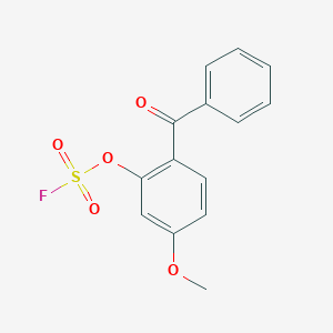 molecular formula C14H11FO5S B2412644 1-Benzoyl-2-fluorosulfonyloxy-4-methoxybenzene CAS No. 2411227-38-6