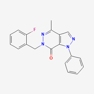 molecular formula C19H15FN4O B2412656 6-(2-氟苄基)-4-甲基-1-苯基-1H-吡唑并[3,4-d]嘧啶嗪-7(6H)-酮 CAS No. 941884-26-0