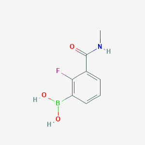 molecular formula C8H9BFNO3 B2412665 2-Fluoro-3-(methylcarbamoyl)phenylboronic acid CAS No. 2096331-00-7