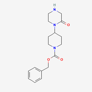 molecular formula C17H23N3O3 B2412686 Benzyl 4-(2-oxopiperazin-1-yl)piperidine-1-carboxylate CAS No. 1202899-29-3