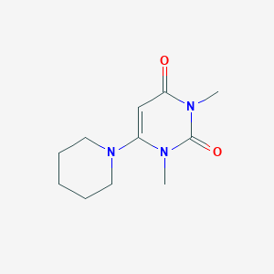 molecular formula C11H17N3O2 B2412694 1,3-dimethyl-6-piperidino-2,4(1H,3H)-pyrimidinedione CAS No. 74151-86-3
