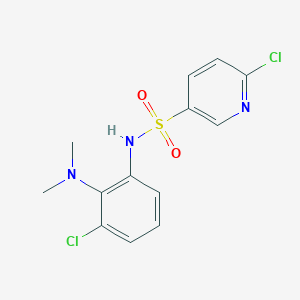 molecular formula C13H13Cl2N3O2S B2412703 6-chloro-N-[3-chloro-2-(dimethylamino)phenyl]pyridine-3-sulfonamide CAS No. 1182955-75-4