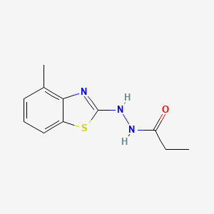 molecular formula C11H13N3OS B2412707 N'-(4-methylbenzo[d]thiazol-2-yl)propionohydrazide CAS No. 851978-08-0