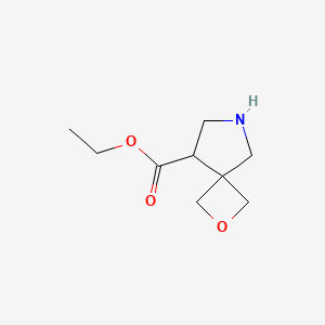 molecular formula C9H15NO3 B2412717 Ethyl 2-oxa-6-azaspiro[3.4]octane-8-carboxylate CAS No. 1312325-23-7