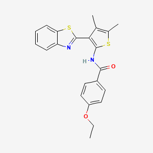 molecular formula C22H20N2O2S2 B2412722 N-(3-(benzo[d]thiazol-2-yl)-4,5-dimethylthiophen-2-yl)-4-ethoxybenzamide CAS No. 886960-11-8