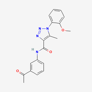 molecular formula C19H18N4O3 B2412731 N-(3-乙酰基苯基)-1-(2-甲氧基苯基)-5-甲基-1H-1,2,3-三唑-4-酰胺 CAS No. 871323-18-1