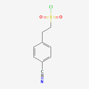 molecular formula C9H8ClNO2S B2412753 2-(4-Cyanophenyl)ethanesulfonyl chloride CAS No. 2109489-12-3