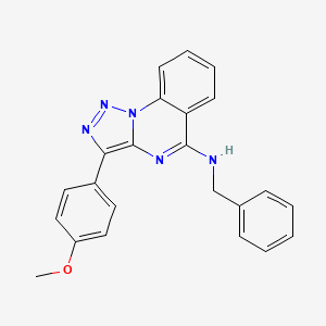 molecular formula C23H19N5O B2412767 N-benzyl-3-(4-methoxyphenyl)[1,2,3]triazolo[1,5-a]quinazolin-5-amine CAS No. 866812-40-0