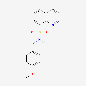molecular formula C17H16N2O3S B2412793 N-(4-methoxybenzyl)quinoline-8-sulfonamide CAS No. 500267-57-2