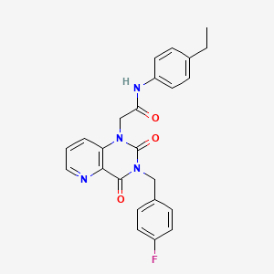 molecular formula C24H21FN4O3 B2412794 N-(4-乙基苯基)-2-(3-(4-氟苄基)-2,4-二氧代-3,4-二氢吡啶并[3,2-d]嘧啶-1(2H)-基)乙酰胺 CAS No. 921842-50-4