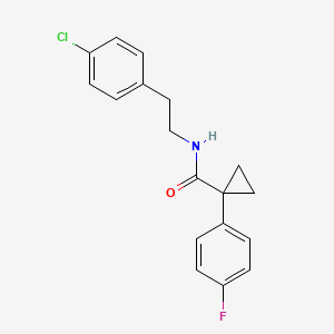 molecular formula C18H17ClFNO B2412798 N-(4-chlorophenethyl)-1-(4-fluorophenyl)cyclopropanecarboxamide CAS No. 1091463-21-6